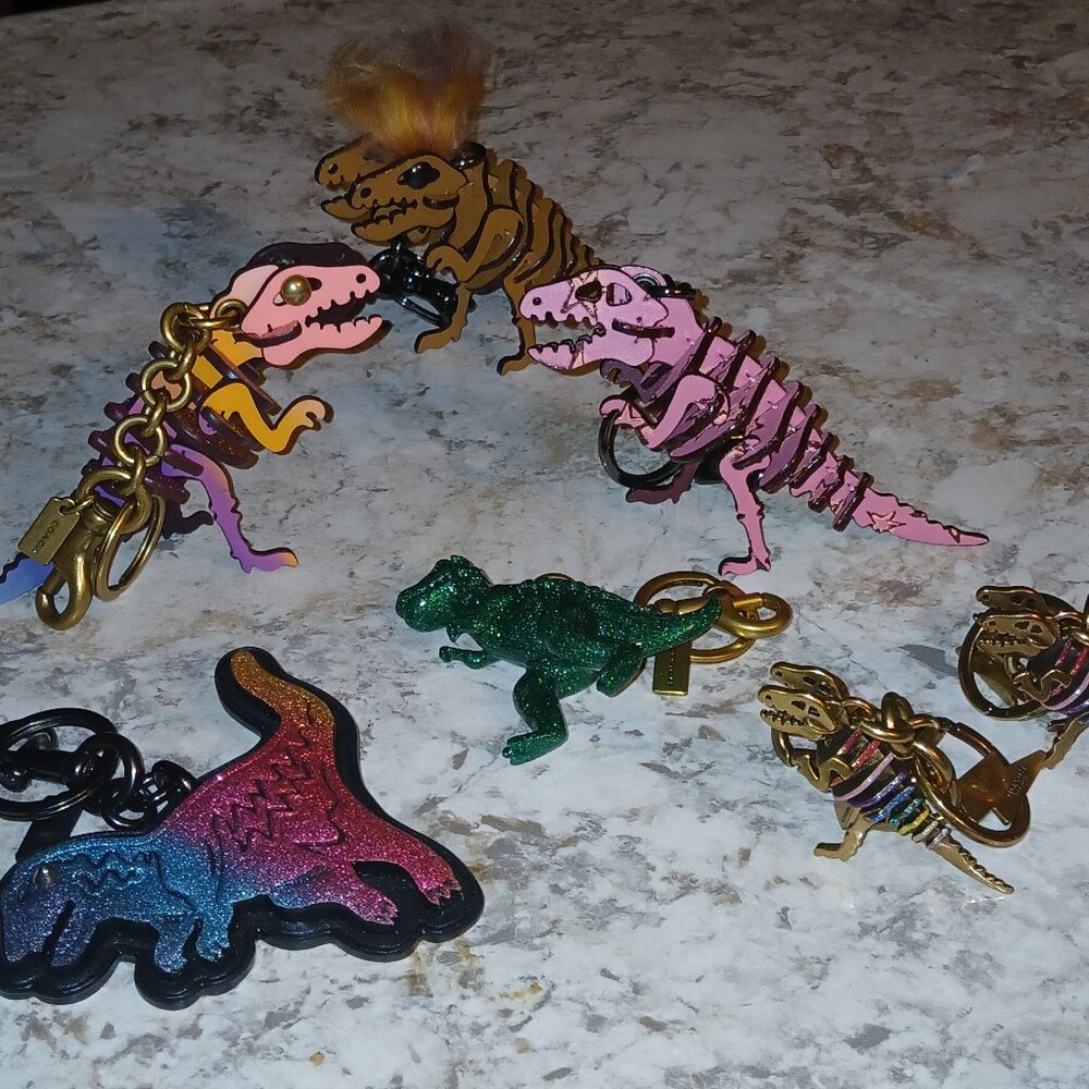 Coach Dinosaur Keychains Group of 7